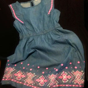 Pink girls sz 10 jean dress a12 -PS by Aeropostale
